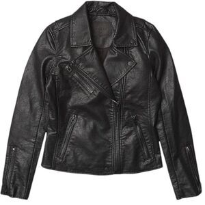 Blanknyc Women's Size L Black Onyx Vegan Leather Cropped Moto Jacket